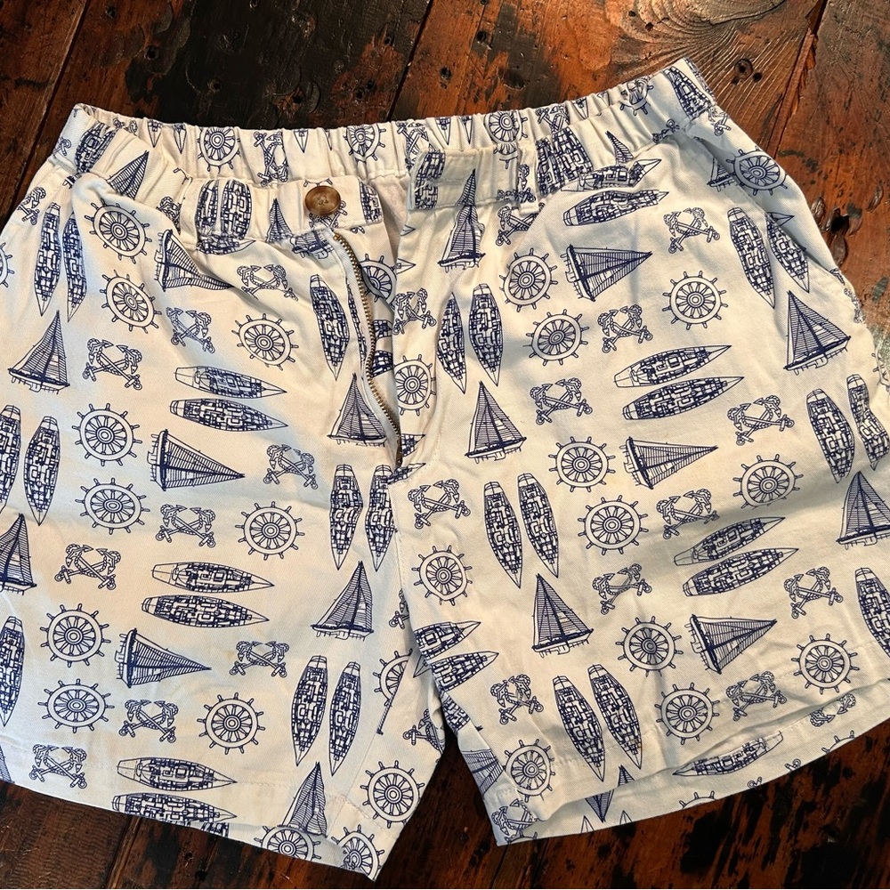 Nautical Blue and White Men's Shorts Chubbies Brand